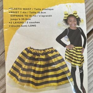 🐝 Girls Bumble Bee Halloween Skirt Size 3+ NEW